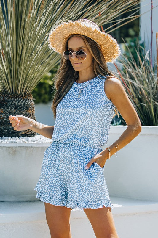 blue summer romper