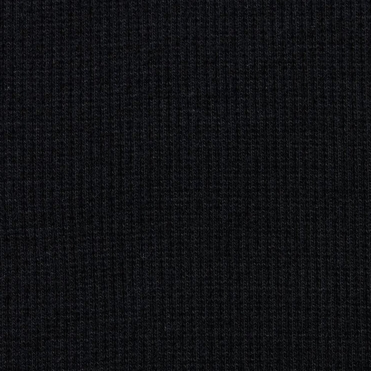 Onyx Black Rib Knit Fabric *NEW* [Australian Milled]