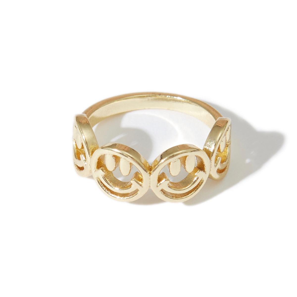 Smiley Ring in Gold – shopsnackbreak