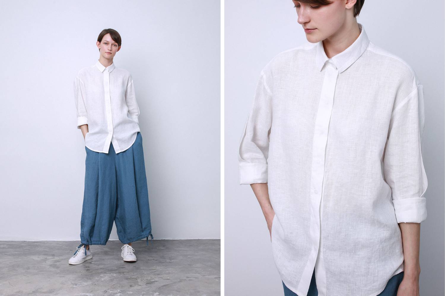 White linen shirt