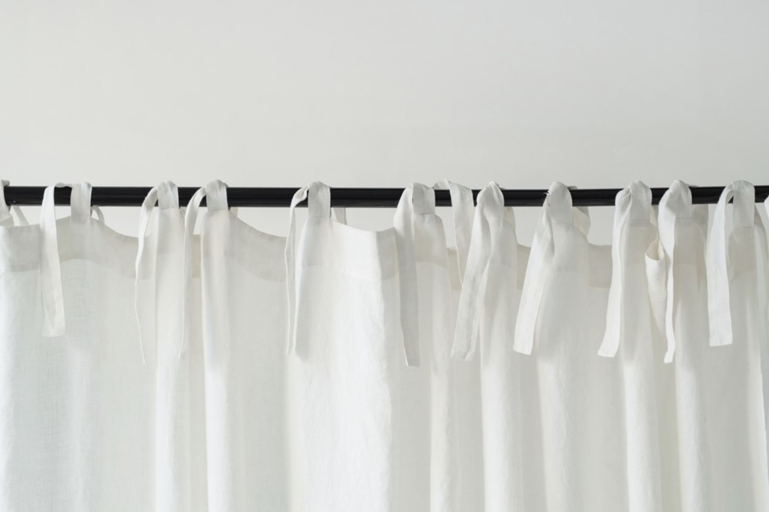 white linen curtains