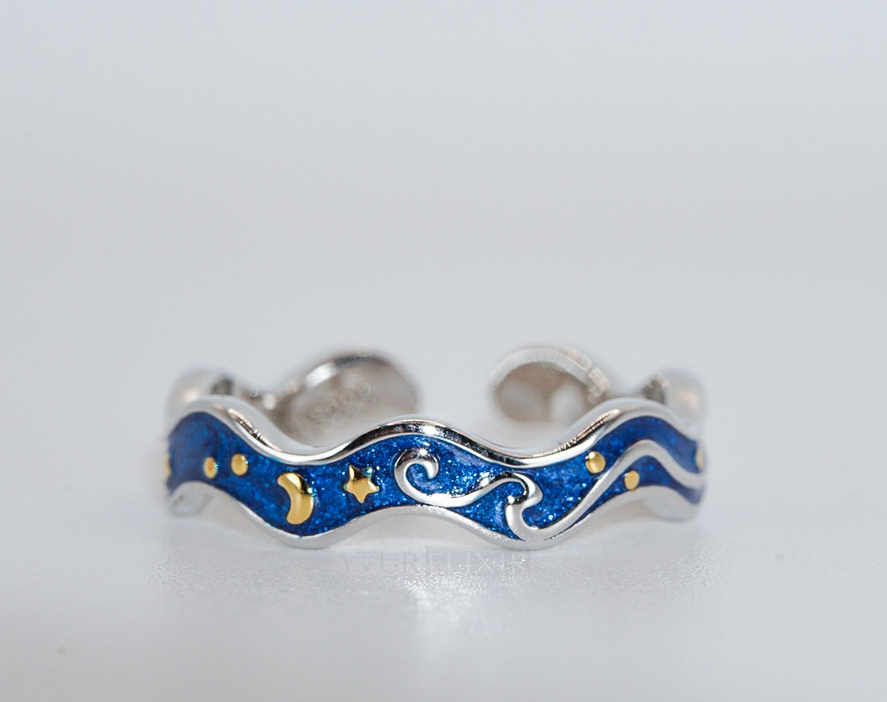 van gogh starry night ring