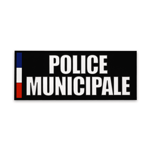 Bandeau dorsal Police municipale PVC 25 x 10 cm — La Brigade de l'équipement