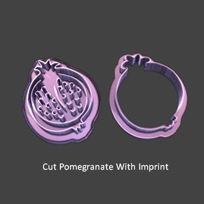 Polymer clay cutter 3D print cutters Jewelry Earrings Pomegranate shape  plastic cutter