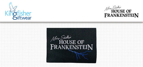 Custom neck tags for Mary Shelley’s House of Frankenstein