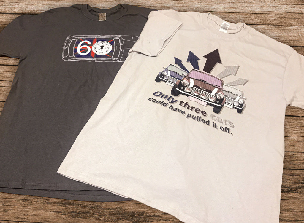 Paying homage to the mini with T-shirts at the Cotswold Motoring Museum supplied by Kingfisher Giftwear