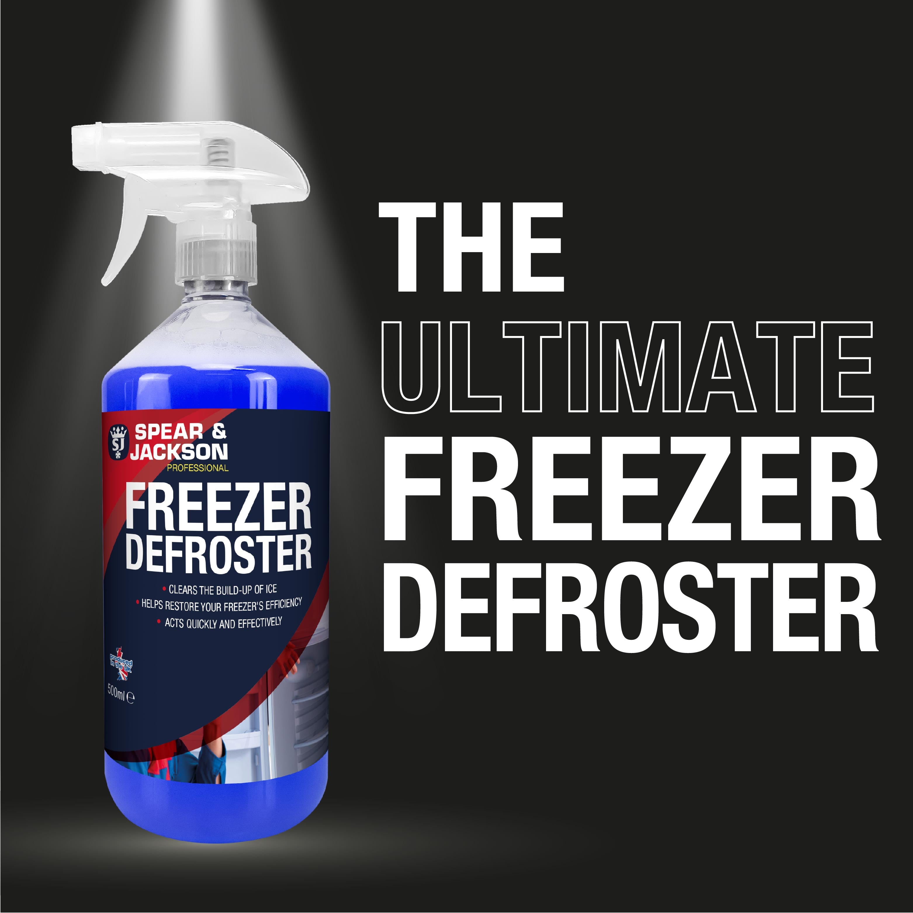 Super Deicer Spray (500 mL) effectively cleared of ice and white frost