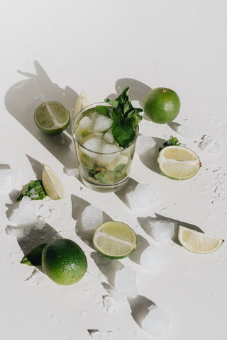 refreshing summer mocktail recipe; Green Tea Mojito made with Old Harbor Green Tea to beat the heat