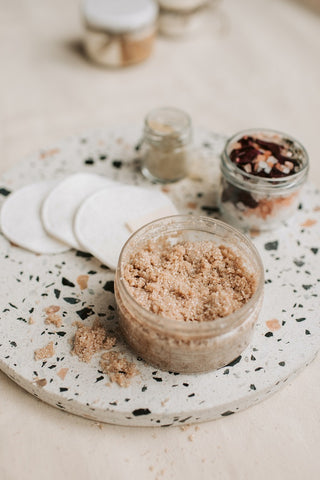 green tea face and hair scrub