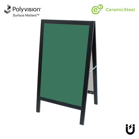 Wood Frame  Portable Ceramic Steel Whiteboard – New York Blackboard
