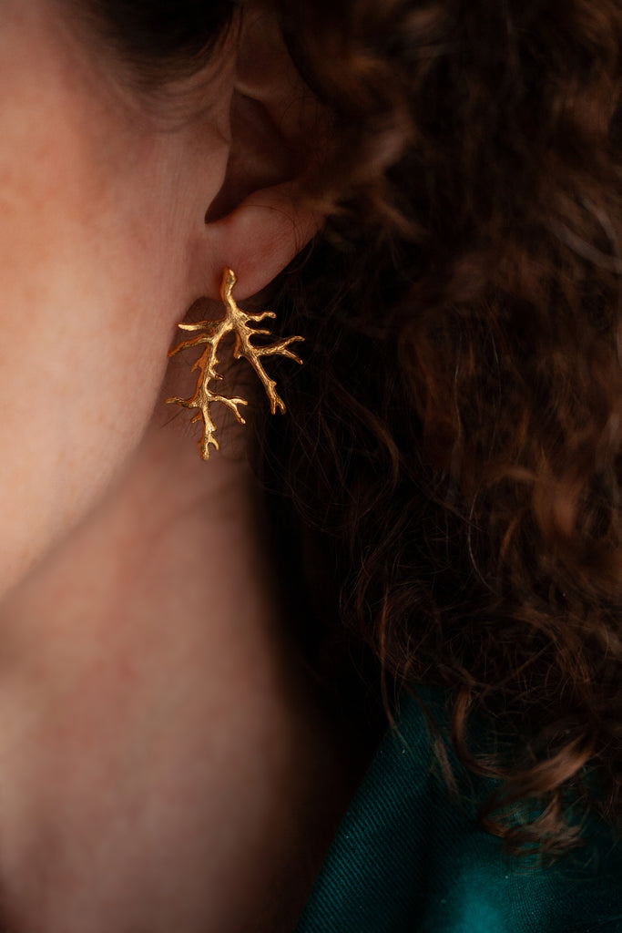 Catherine Hills Jewellery coral branch earrings