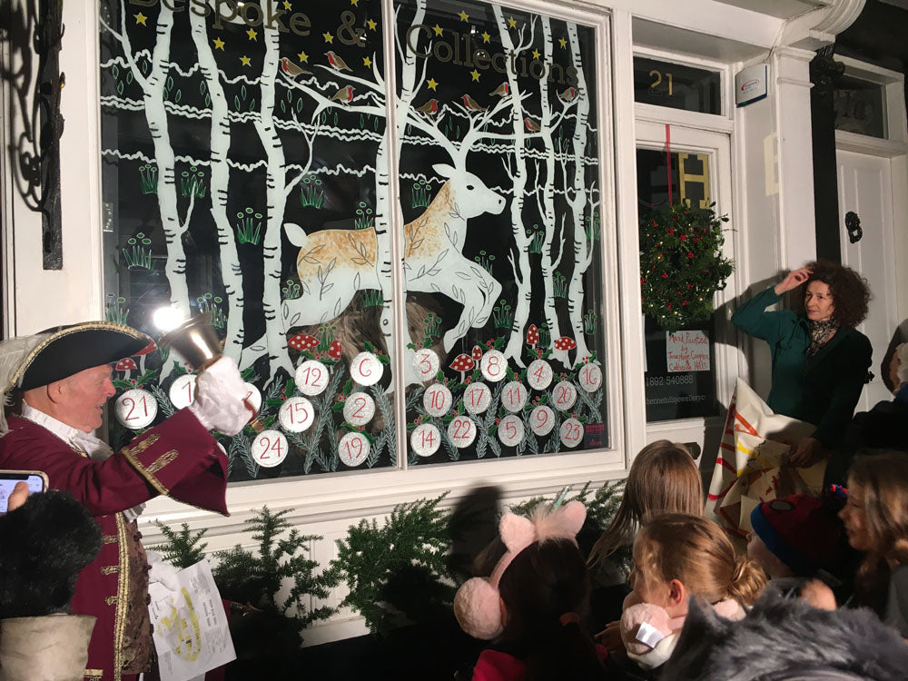 Catherine Hills Christams window revealed by town crier