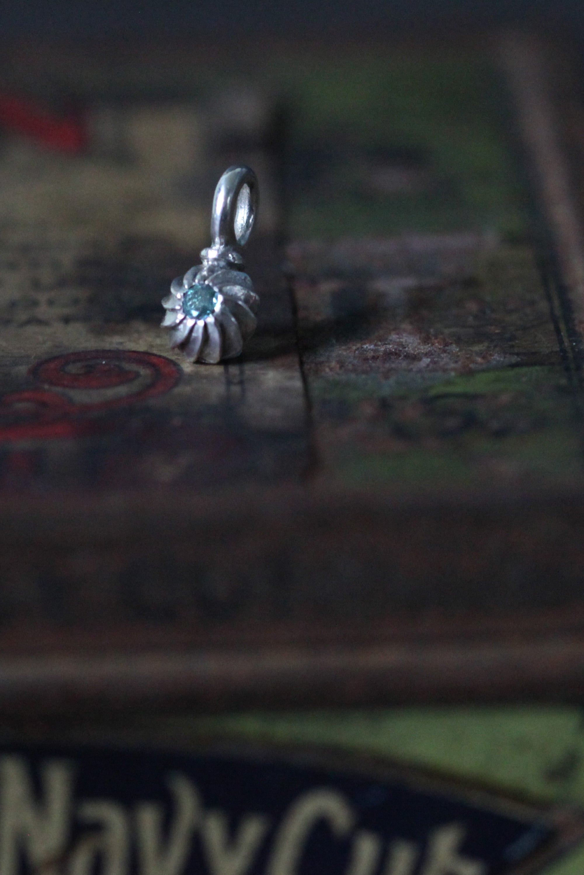 Catherine Hills Jewellery alexandrite gemstone swirling sepal charm