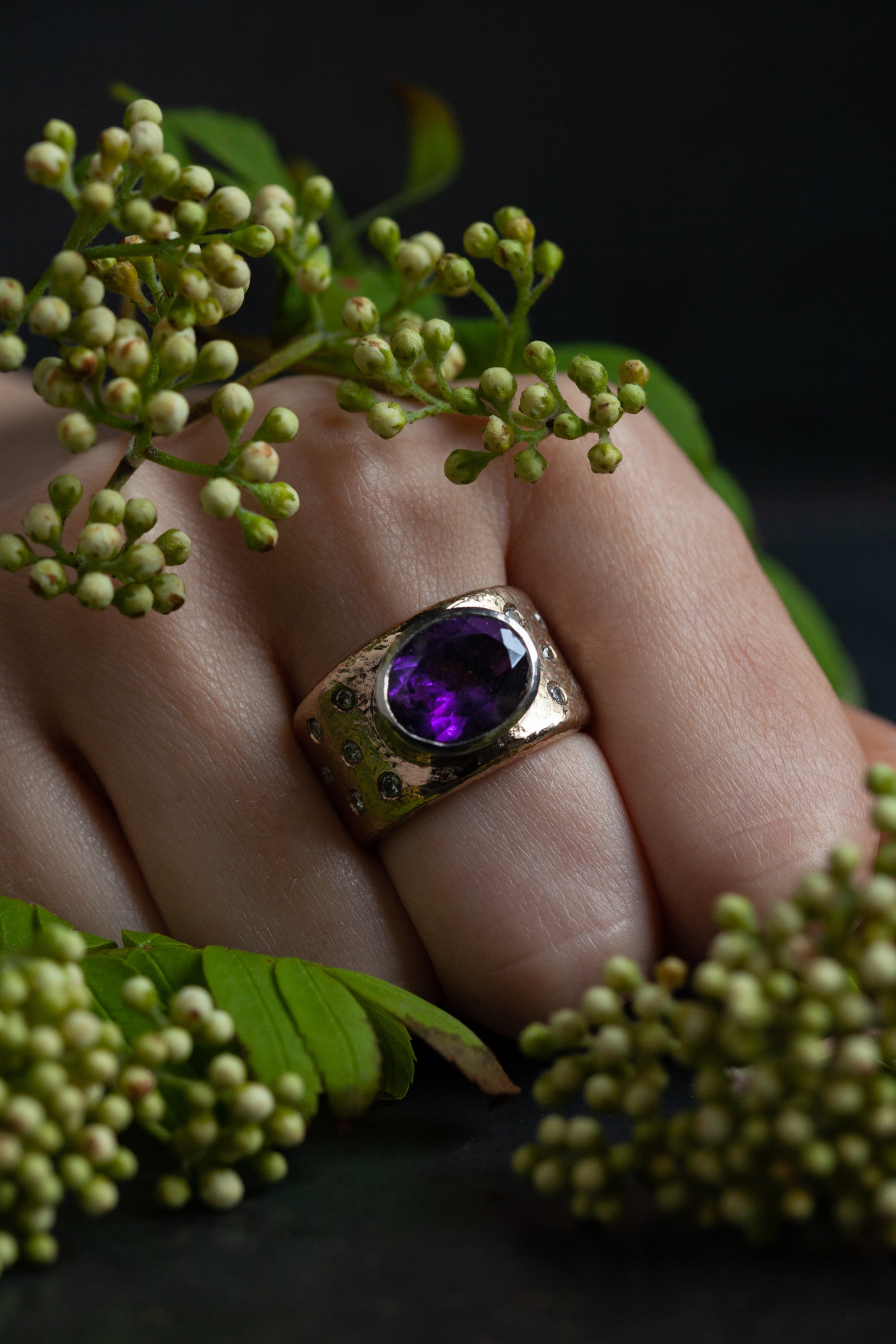 Catherine Hills Jewellery Commission - amethyst ring