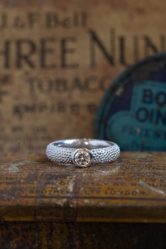 Catherine Hills Jewellery - remodelled diamond engagement ring in a new setting. 