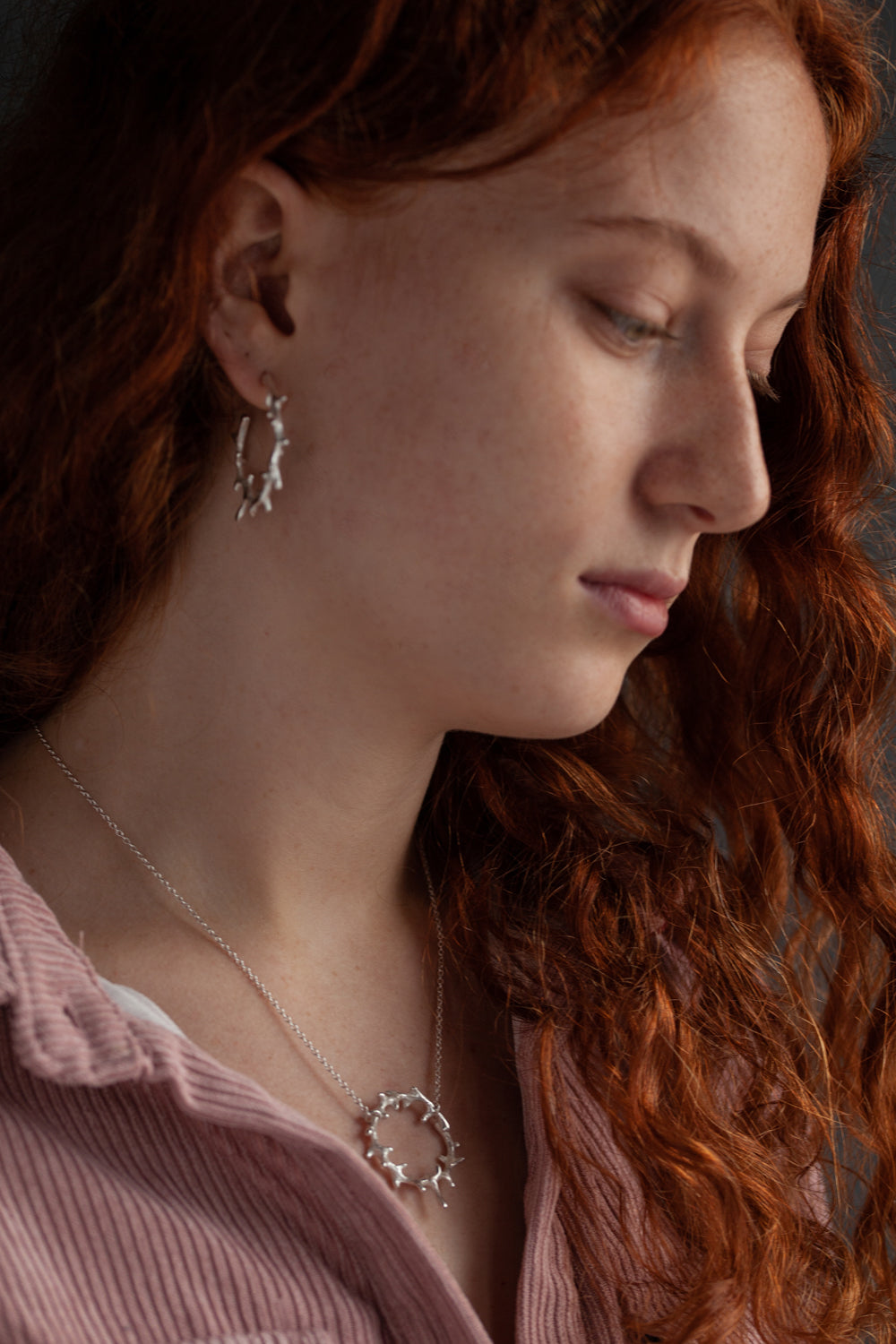 Catherine Hills Jewellery Antler Hoop Earrings and Pendant