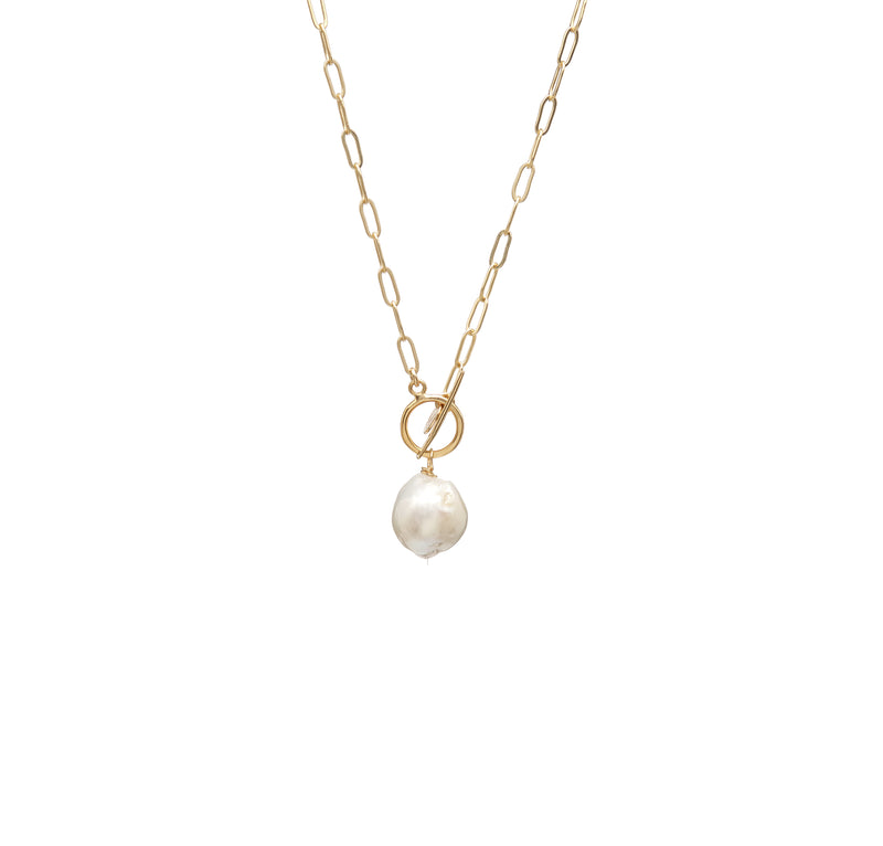 Baroque Pearl Toggle Necklace Kenda Kist 