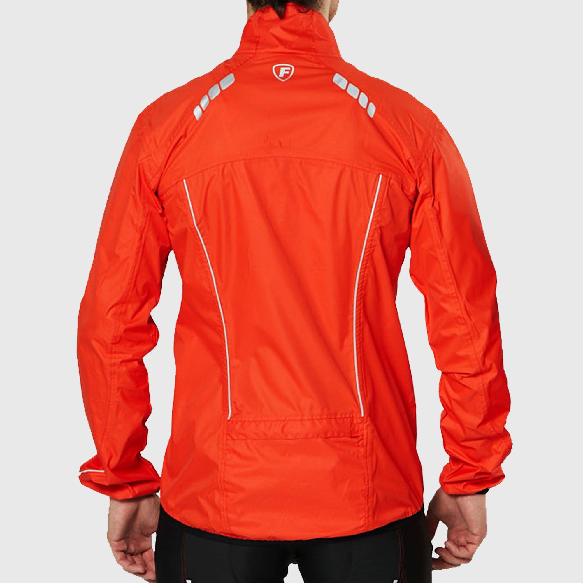 red waterproof cycling jacket