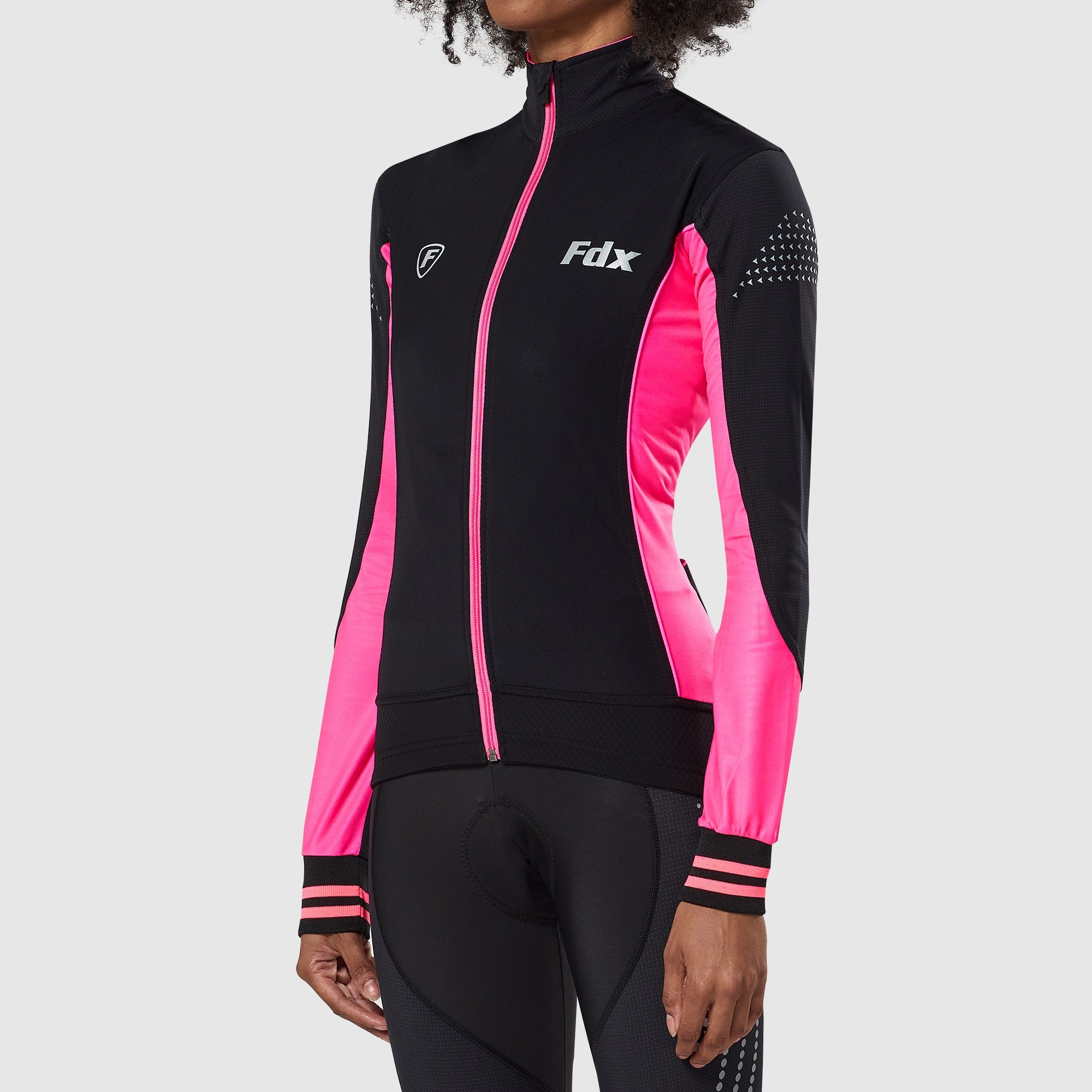 Fdx Thermodream Women's Winter Cycling Jersey Pink & Purple | FDX - FDX Sports US