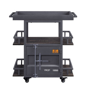 ACME - Industrial Cargo Bar Cart - Back View 