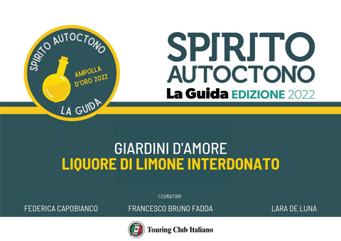 Liquore di Limone Giardini d'Amore vince Ampolla d'Oro 2022