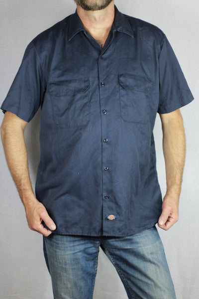 Vintage Men's Shirt - Navy - L