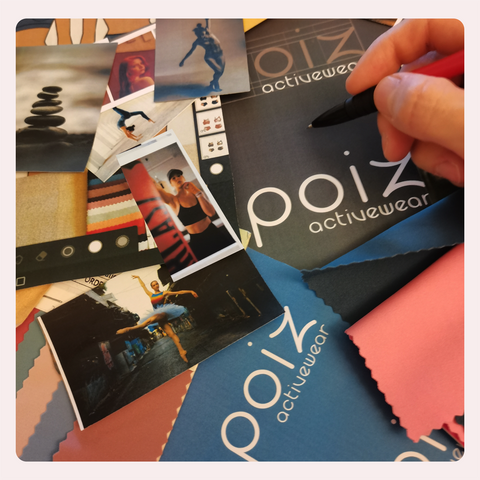 POIZ Activewear logo design collage pictures