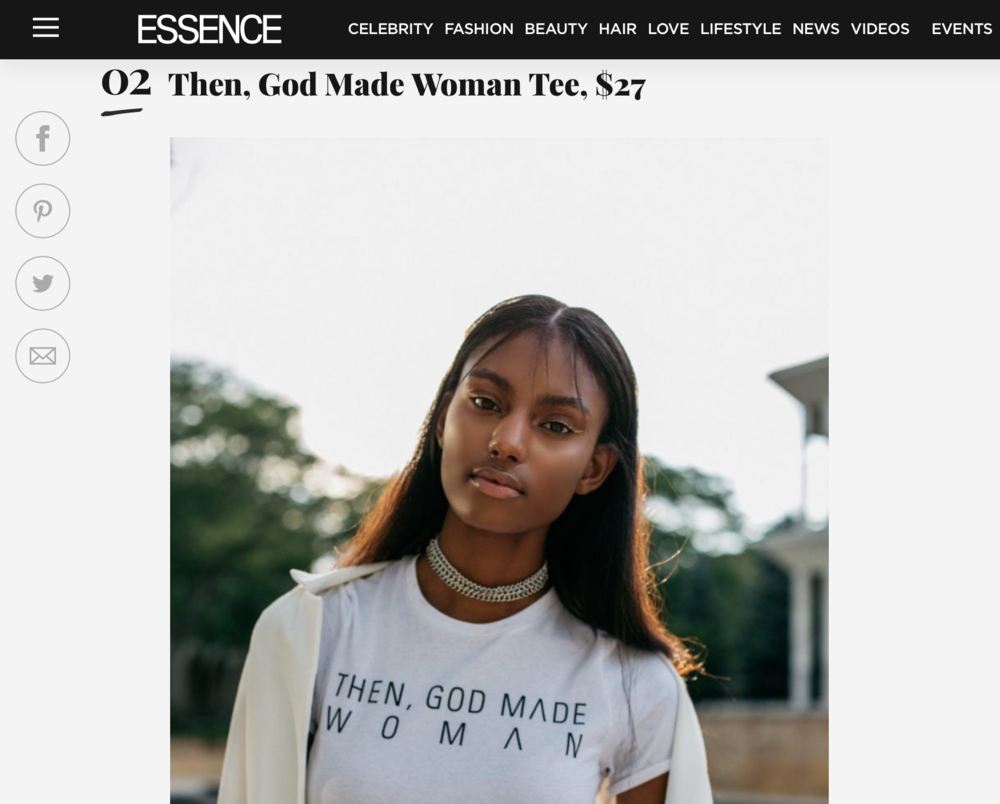 Our Then, God Made Woman shirt was listed as the #2 most inspiring tee that’ll remind you how fierce you are.