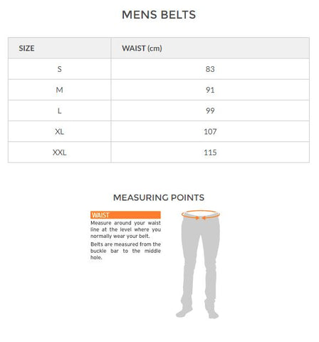 Sizing Chart - Men's Belt – Quiksilver | Quality Surf Clothing ...