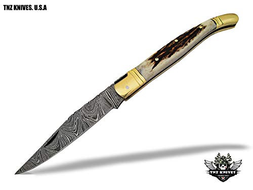 Bmk-501 Magnum 4.75 Inches Damascus Laguiole Knife