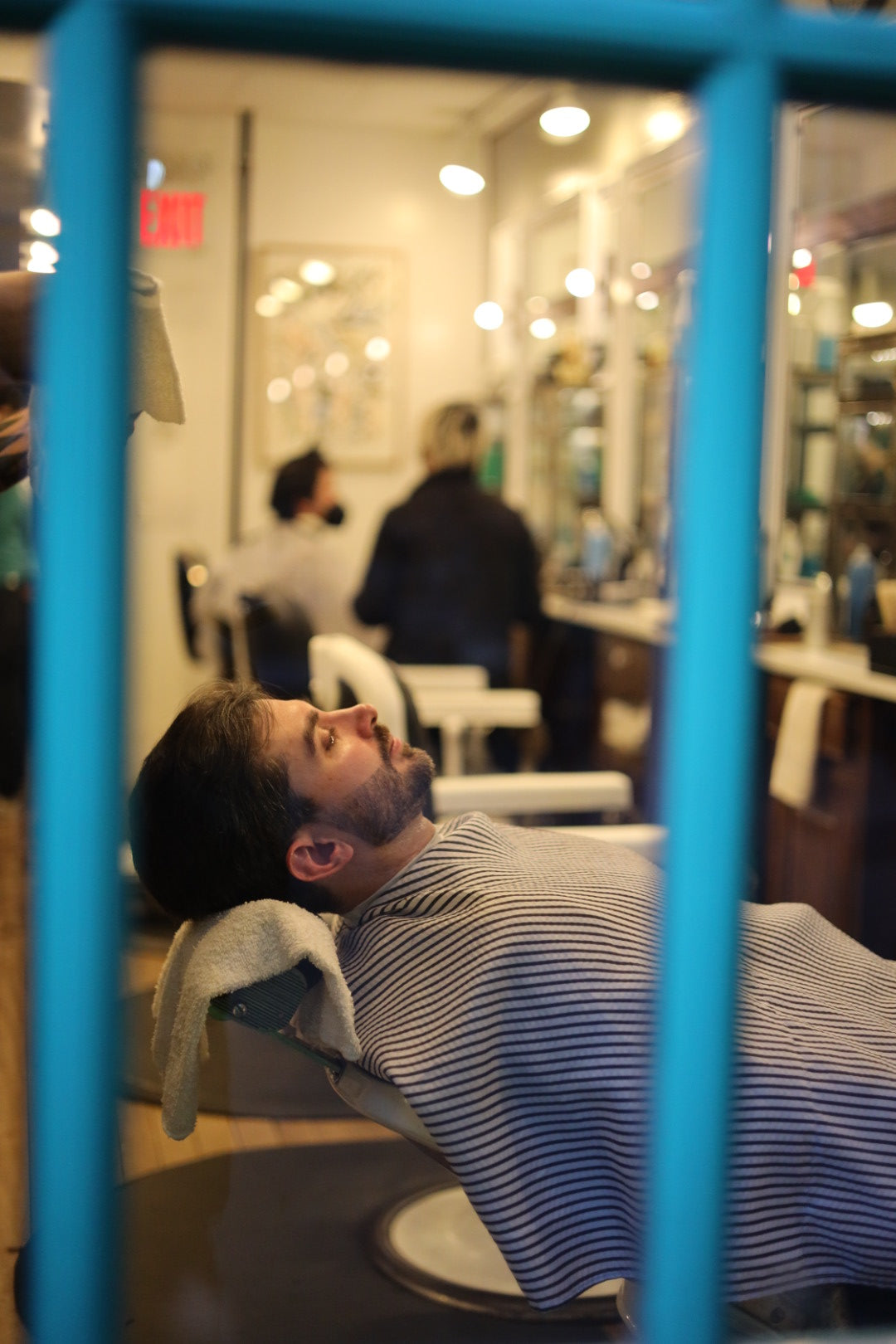 Jordi Rosich en el barbero en nueva york