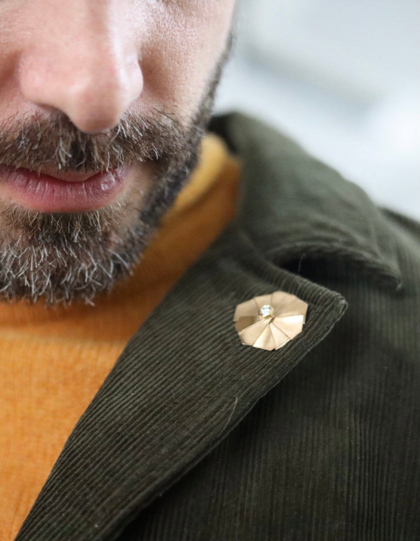 Pin d'or i diamant de Roosik & Co