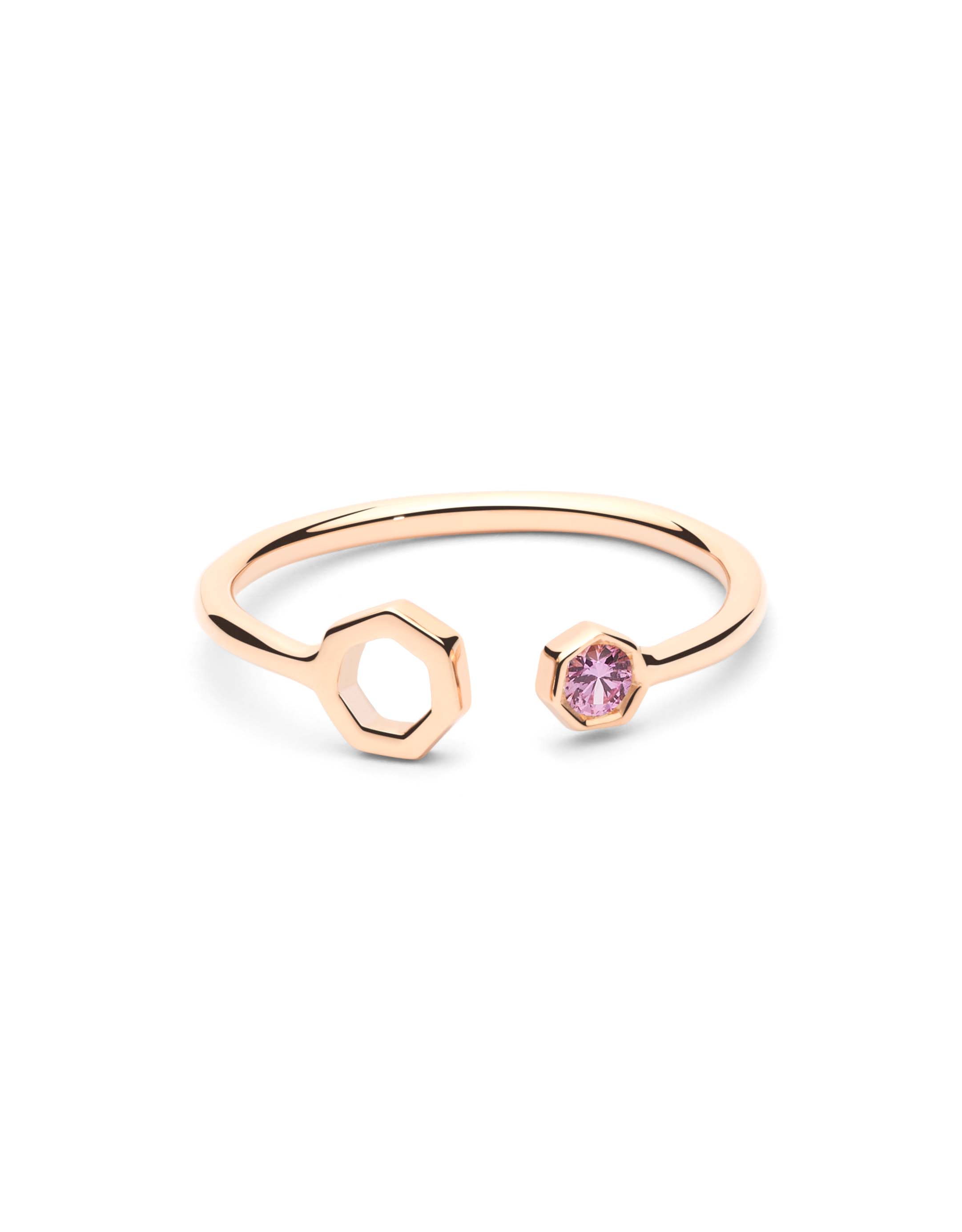 Ideas regalo San Valentín: Anillo con zafiro rosa