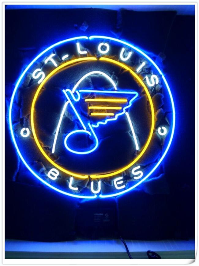 St Louis Blues Round Logo Neon-Like LED Sign