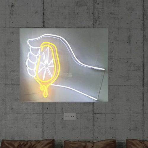 New Lemon Juice Neon Art Sign Handmade Visual Artwork Wall Decor Light