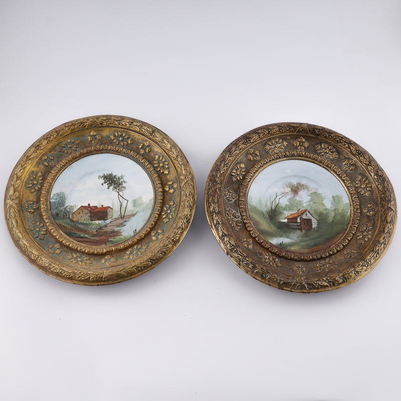 French 19th century wall decor plates