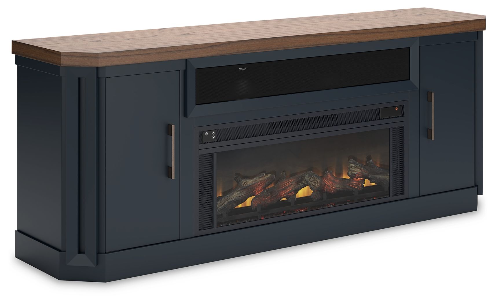 Cayberry - Negro - Mueble TV Con Chimenea — Brother's Outlet