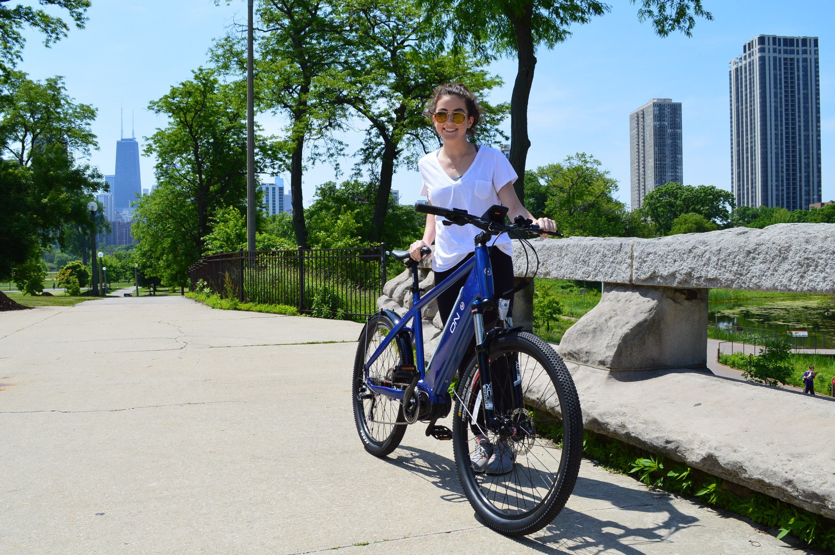 Girl with E Bike