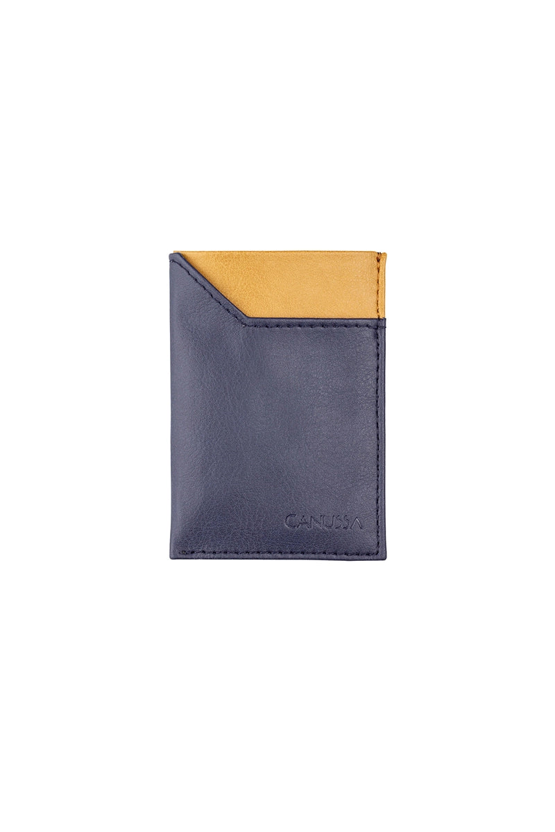 Slim card holder - Blue/Camel B2B