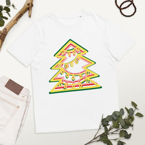Unisex Organic Cotton Tees - Christmas Tree Style Art by AAUstyle