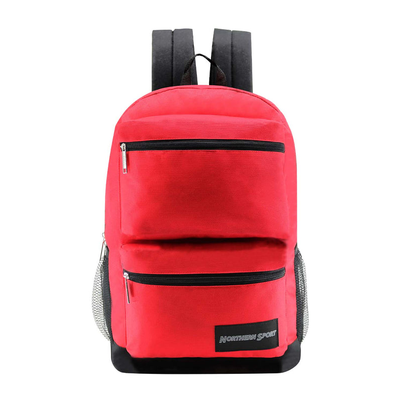 24 Pack of 17" Premium and Classic Style Wholesale Backpack in Assorted Colors and Prints - Bulk Case of 24