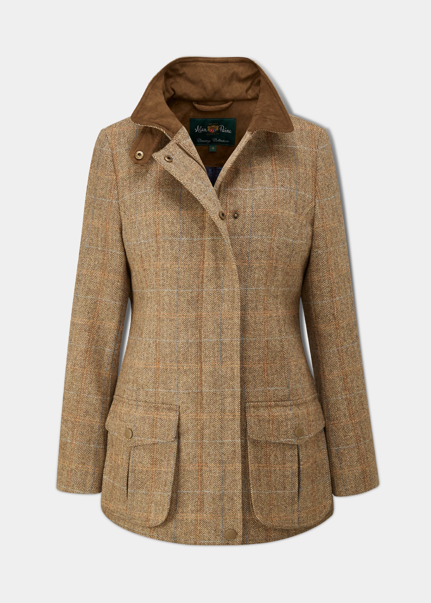 Surrey Ladies Tweed Coat In Sycamore Alan Paine UK