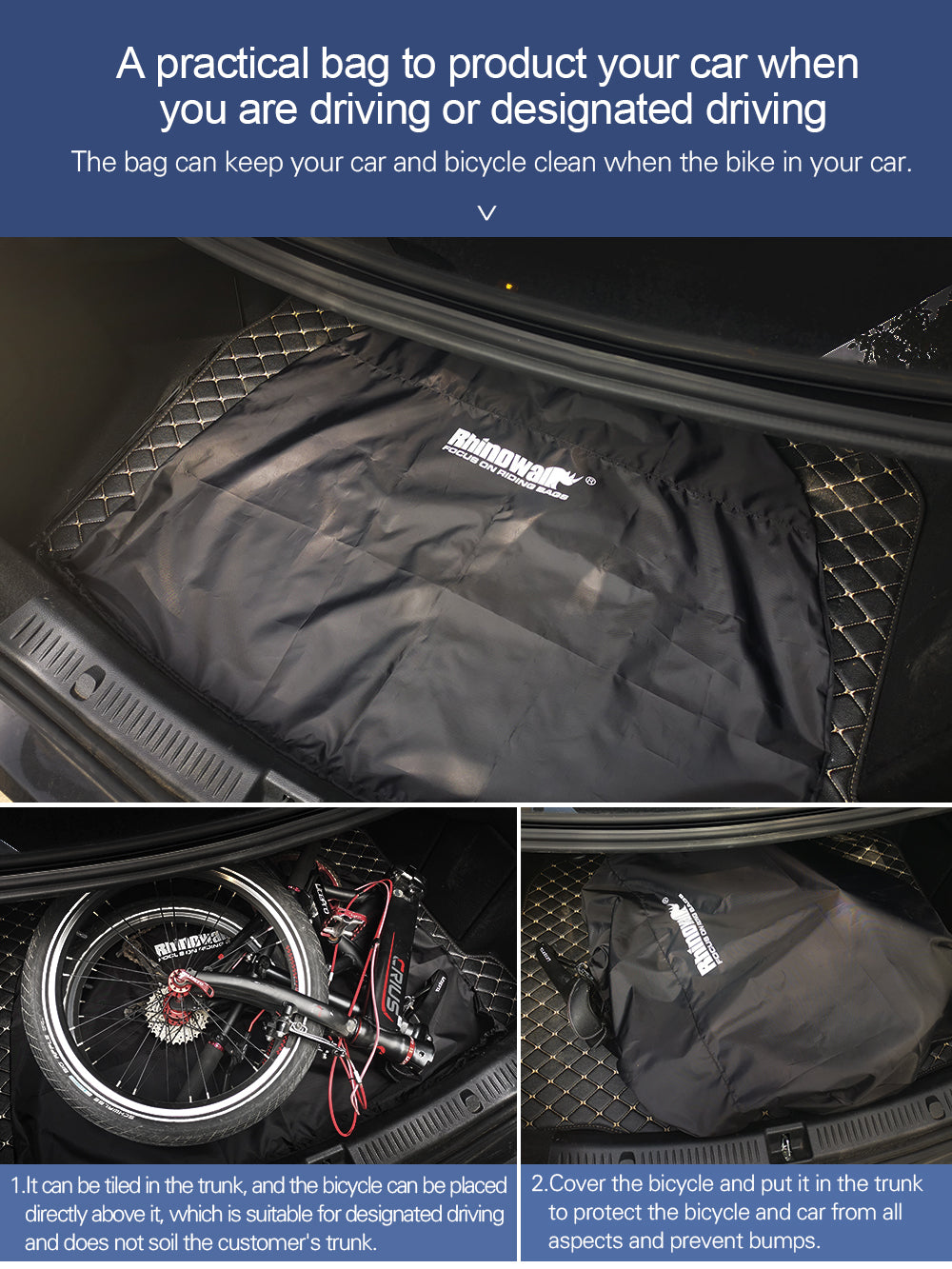 rhinowalk folding bike bag