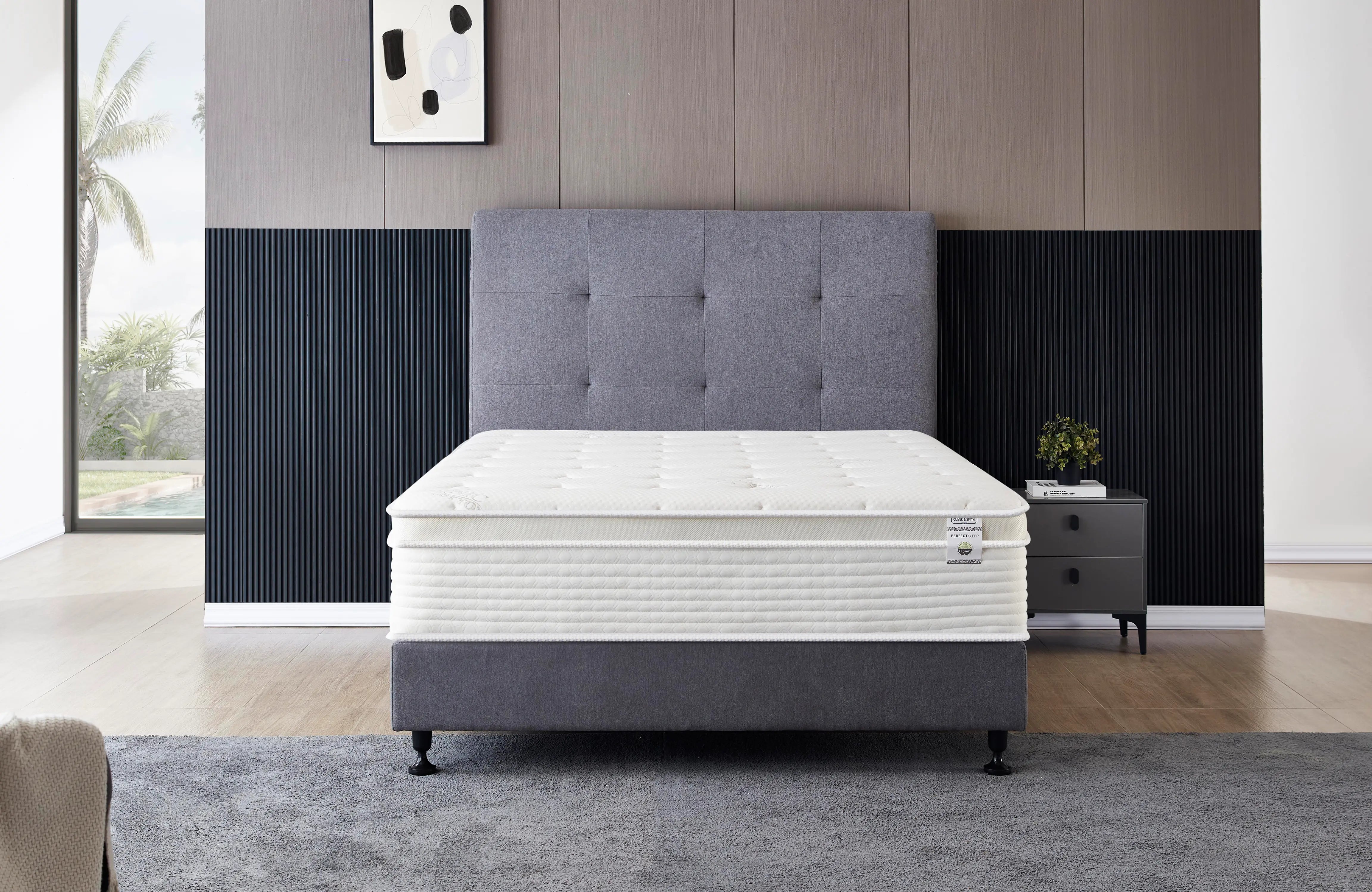 THE LUX - 12" - MEDIUM - Cool Memory Foam Pocket Spring Mattress - Organic Cotton Mattress - Oliver  Smith product image