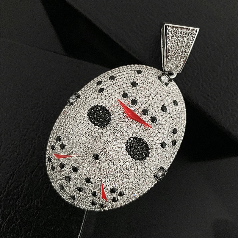 Bling Face Pendant Necklace