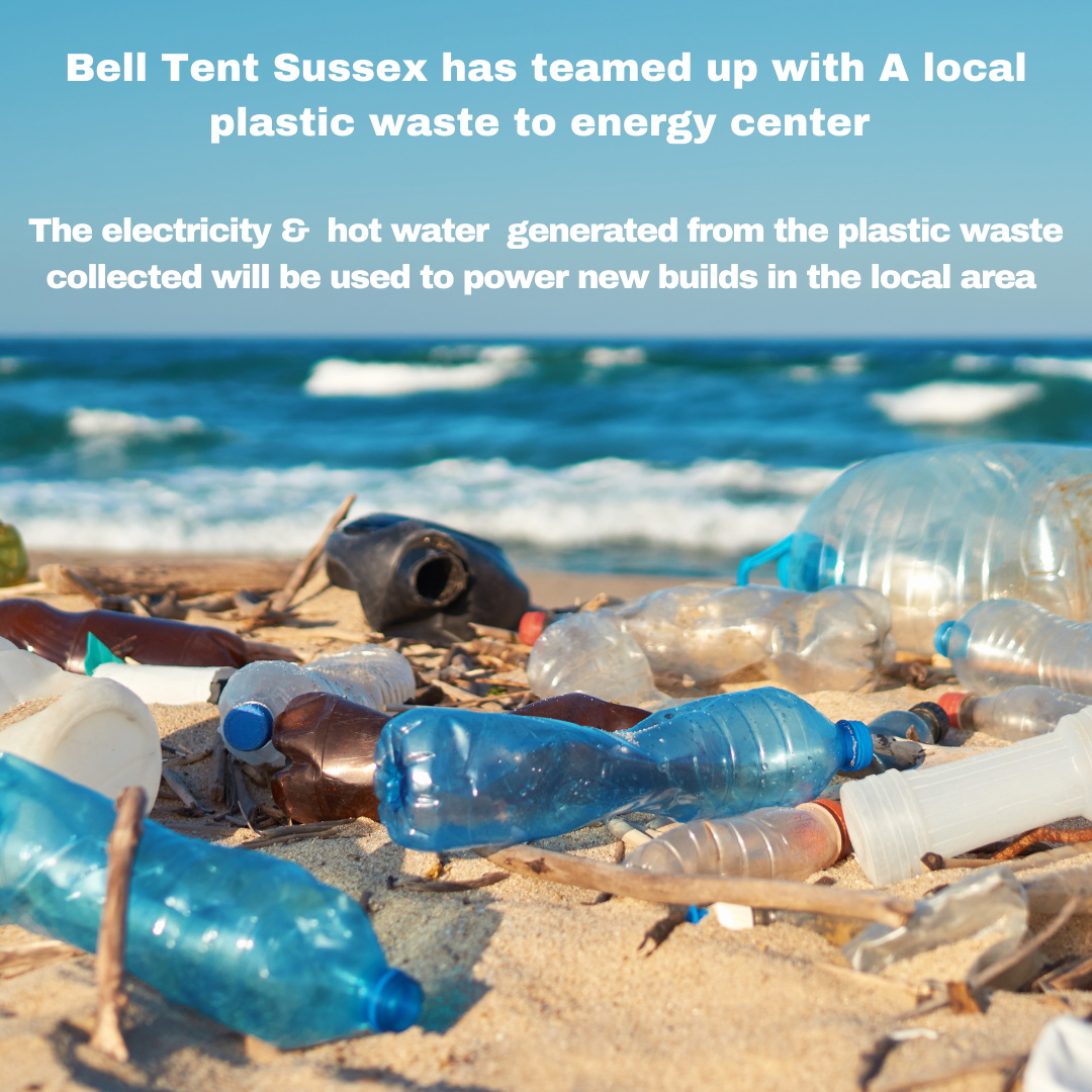 beach clean with bell tents