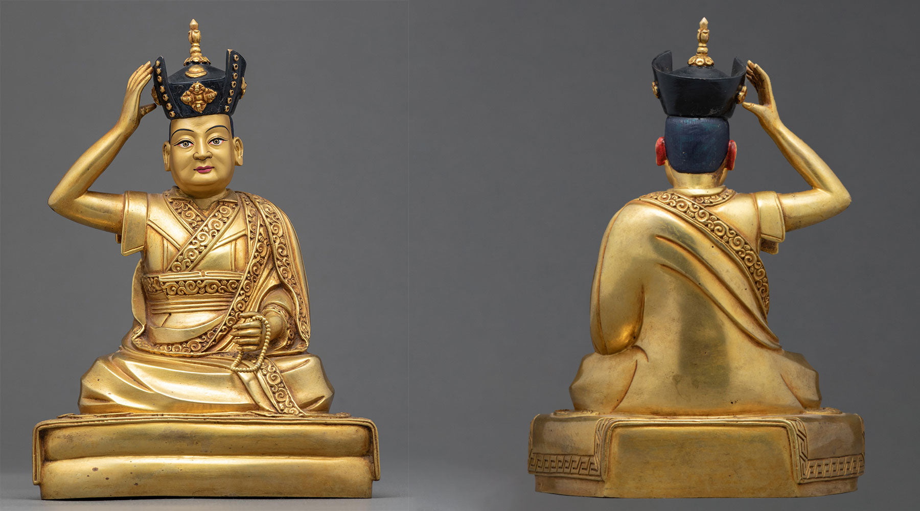 16th-karmapa- Rangjung Rigpe Dorje gold-gilded-statue