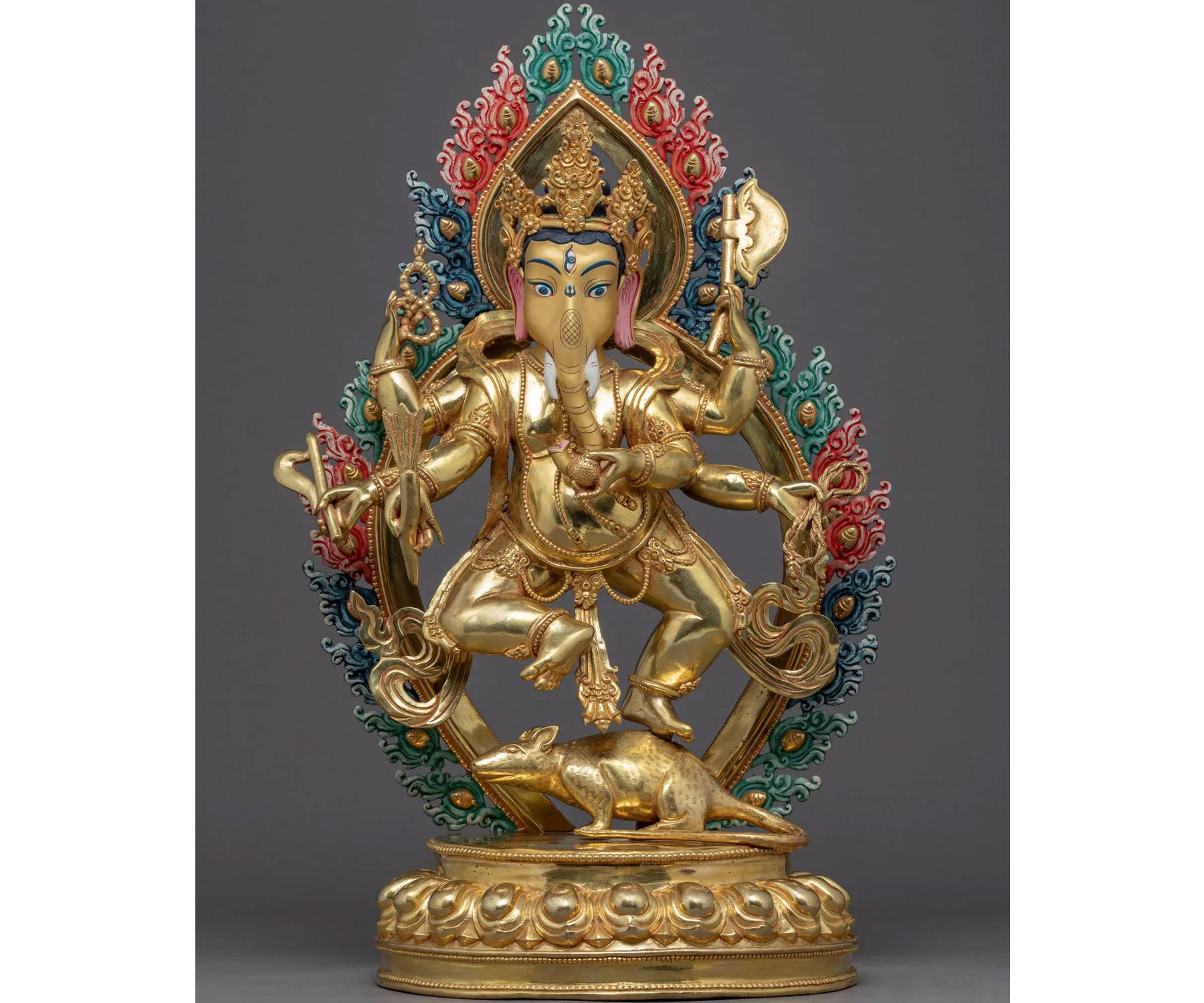 Lord Ganesha Gold Plated Statue