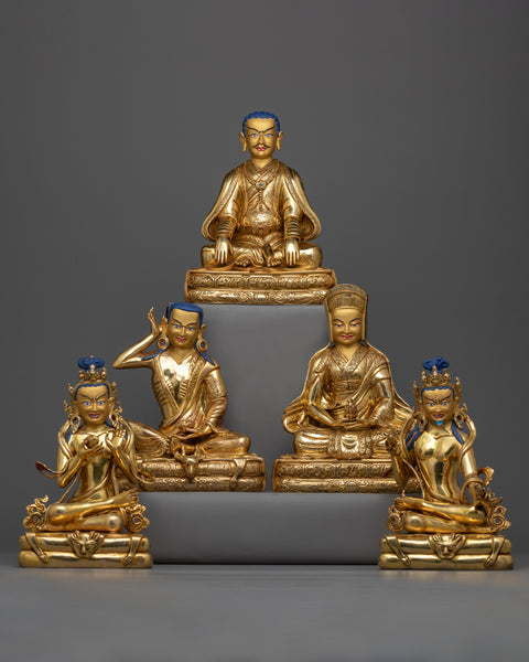 buddhist master statue set