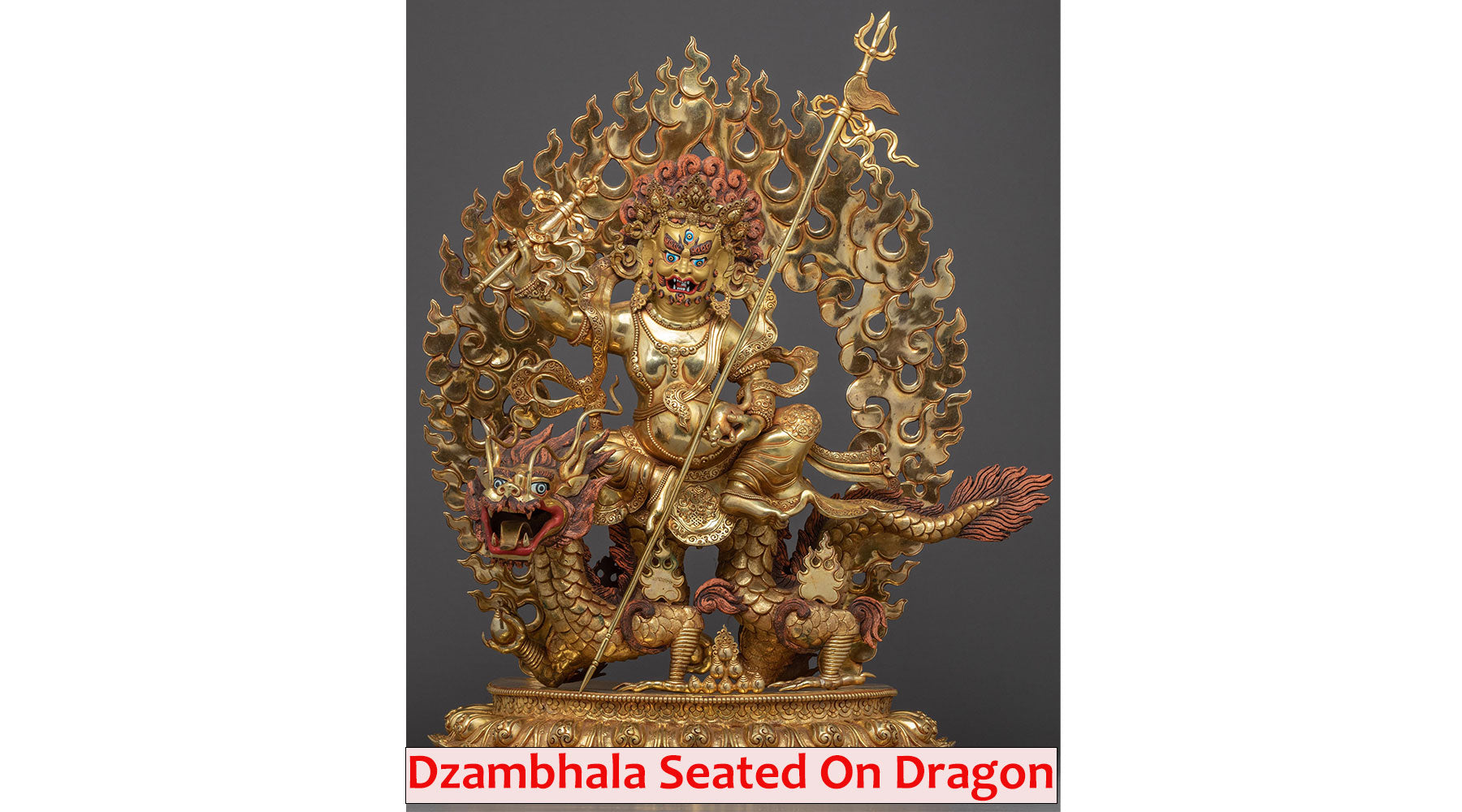 dzambhala seated on dragon